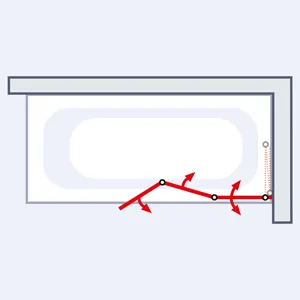 1270 mm, 1210 mm, Alu argenté, Transparent