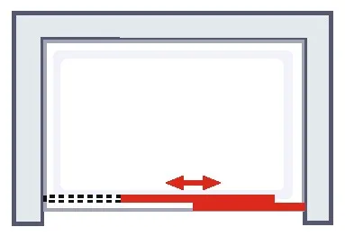 1200 mm, 2000 mm, Aspect chromé, Transparent, Élément fixe: droite