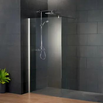 500-1400 mm, 1300-1900 mm, Noir mat, Transparent anticalcaire, Côté du montage: droite