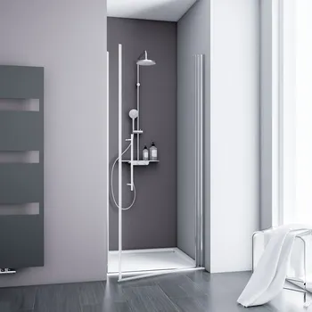 500-1000 mm, Aspect chromé, Transparent anticalcaire, Côté du montage: droite