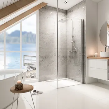 900 mm, 2000 mm, Alu argenté, Transparent, Côté du montage: droite / gauche