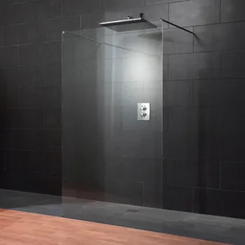 250-1800 mm, Aspect chromé, Transparent