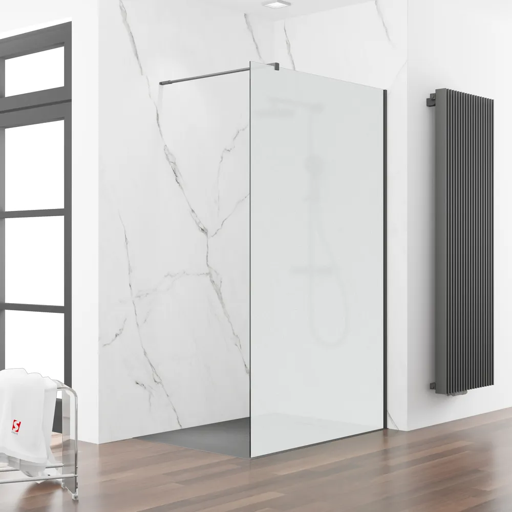 250-1800 mm, Noir mat, Sablé mat, Côté du montage: droite / gauche