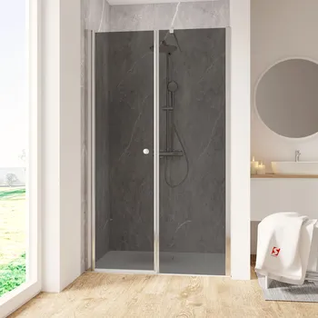 850-2400 mm, Aspect chromé, Fumé anthracite, Côté du montage: gauche