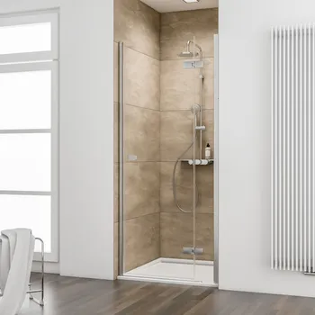 bis 2200 mm, Charnière battante SoftCube, Aspect chromé, Transparent, Côté du montage: gauche