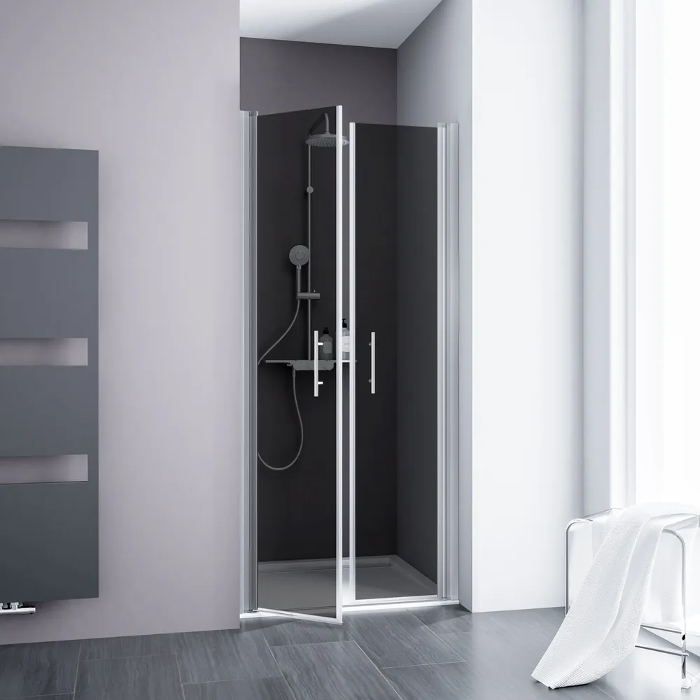 600-1200 mm, Aspect chromé, Fumé anthracite anticalcaire, Côté du montage: droite / gauche