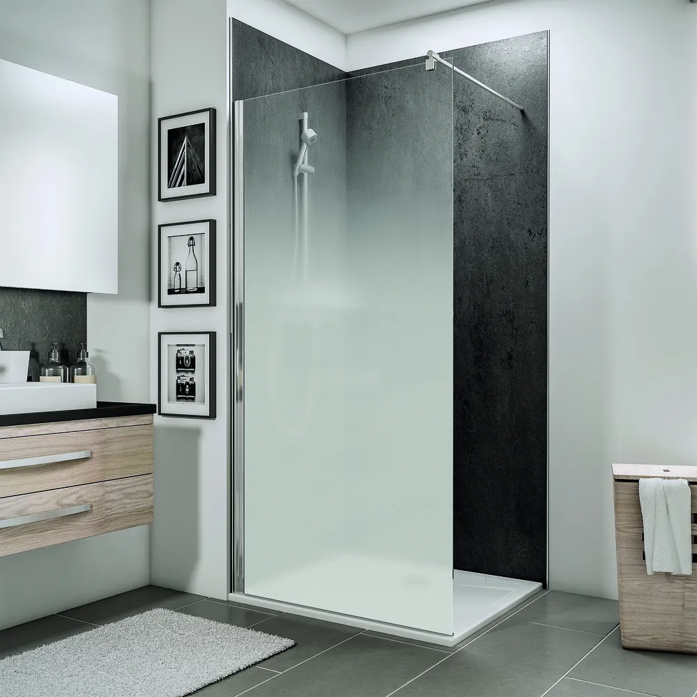 1200 mm, 2000 mm, Aspect chromé, Brume anticalcaire, Côté du montage: droite / gauche