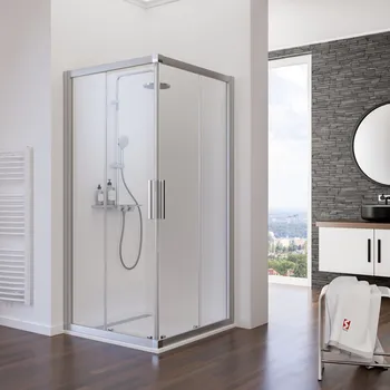 1000x800 mm, 1850 mm, Alu argenté, Transparent