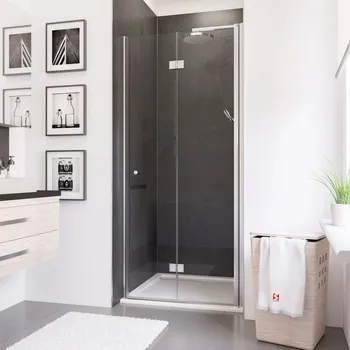 800 mm, 1920 mm, Charnière, Aspect chromé, Transparent anticalcaire, Côté du montage: droite / gauche