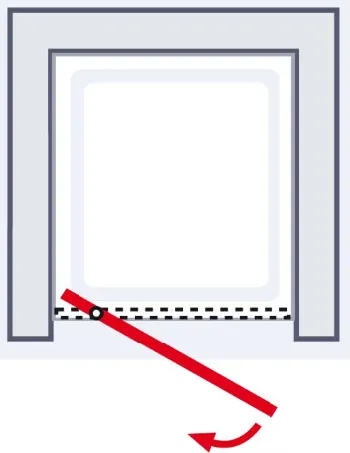 650-1200 mm, Blanc mat, Transparent anticalcaire, Côté du montage: droite / gauche