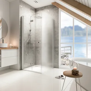 560-1200 mm, Charnière, Alu argenté, Transparent, Côté du montage: gauche