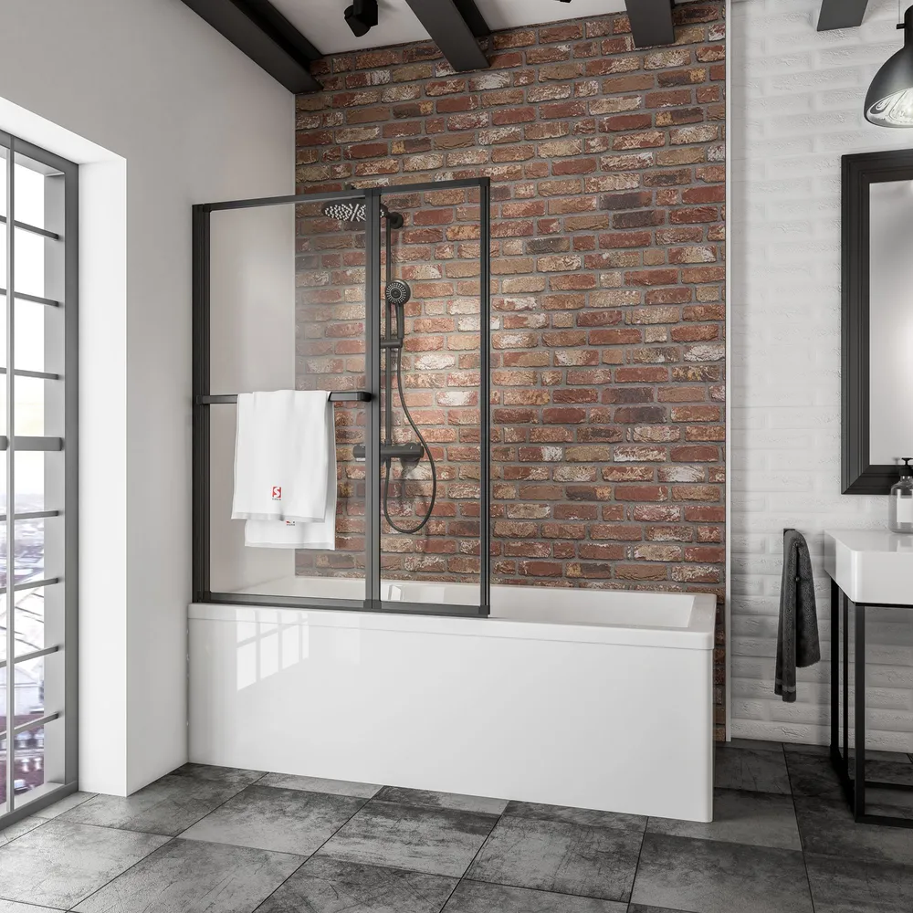 1100 mm, 1400 mm, Noir mat, Transparent