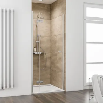 1200 mm, 2000 mm, Charnière battante SoftCube, Aspect chromé, Brouillard anticalcaire, Côté du montage: gauche