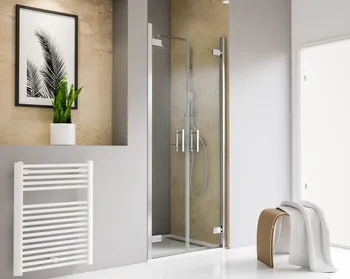 800 mm, 2000 mm, Charnière battante sur profilé, Aspect chromé, Transparent, Côté du montage: droite / gauche