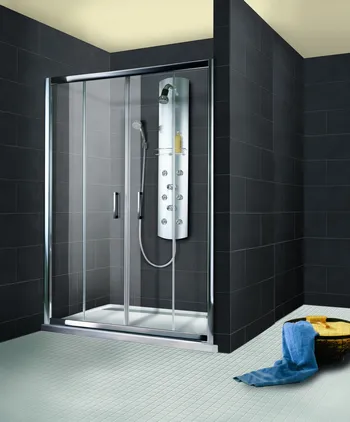 1400-2000 mm, Aspect chromé, Fumé anthracite, Élément fixe: -