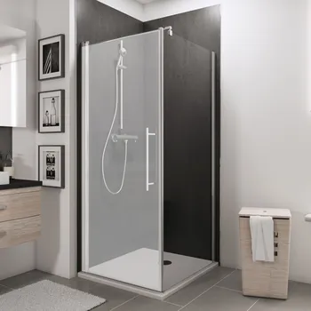 800 mm, 1900 mm, Noir mat, Transparent anticalcaire